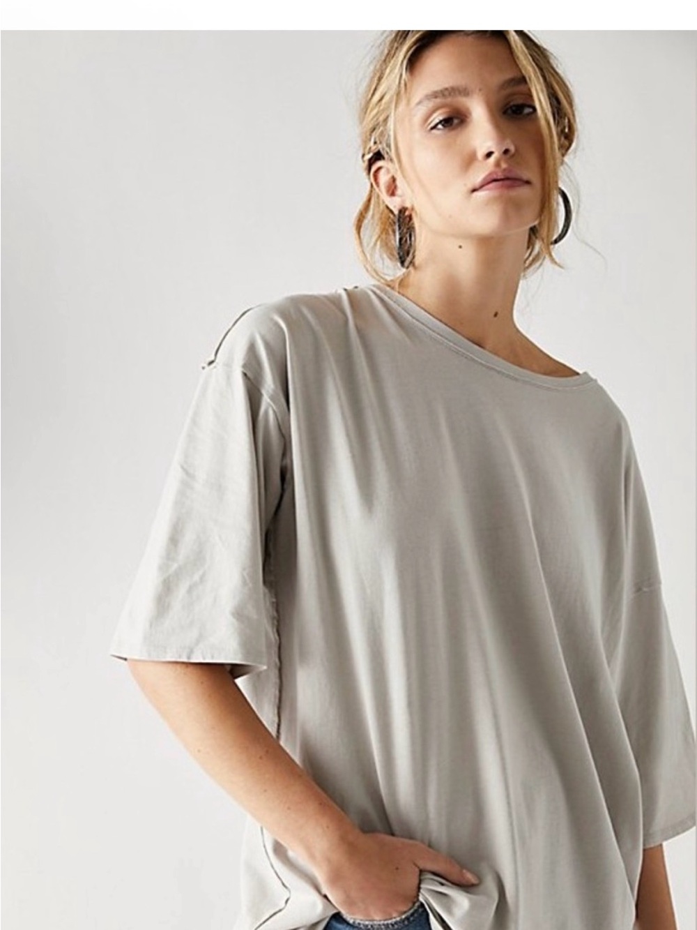 We The Free Harvey Tee In Pearl/Nacr (Gray) Sz XS/S NWT